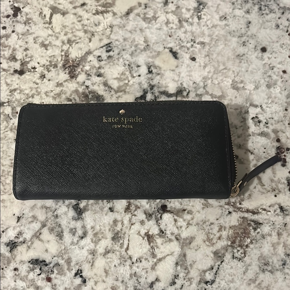 Kate Spade Black Zip-Around Wallet